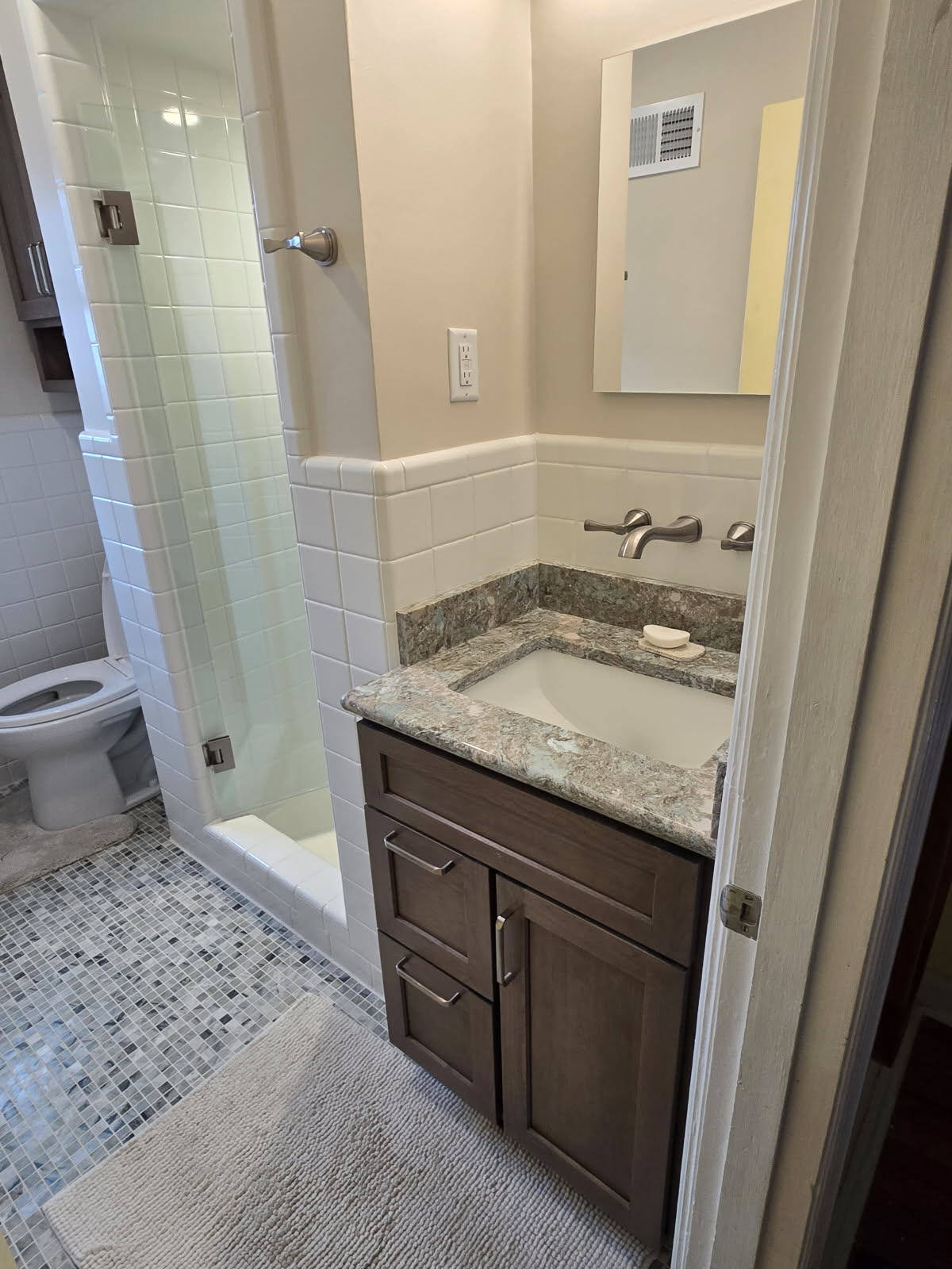 Pink Bathroom after renovation